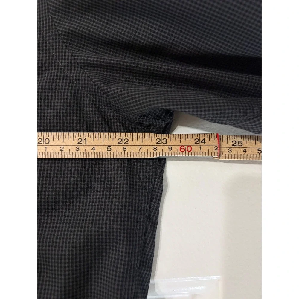 Alfani | Button Down Shirt || XL || Grey Black Slim Fit Stretch Micro Check|
